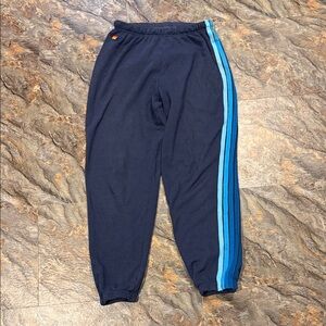 Aviator Nation Navy Blue Joggers with stripes